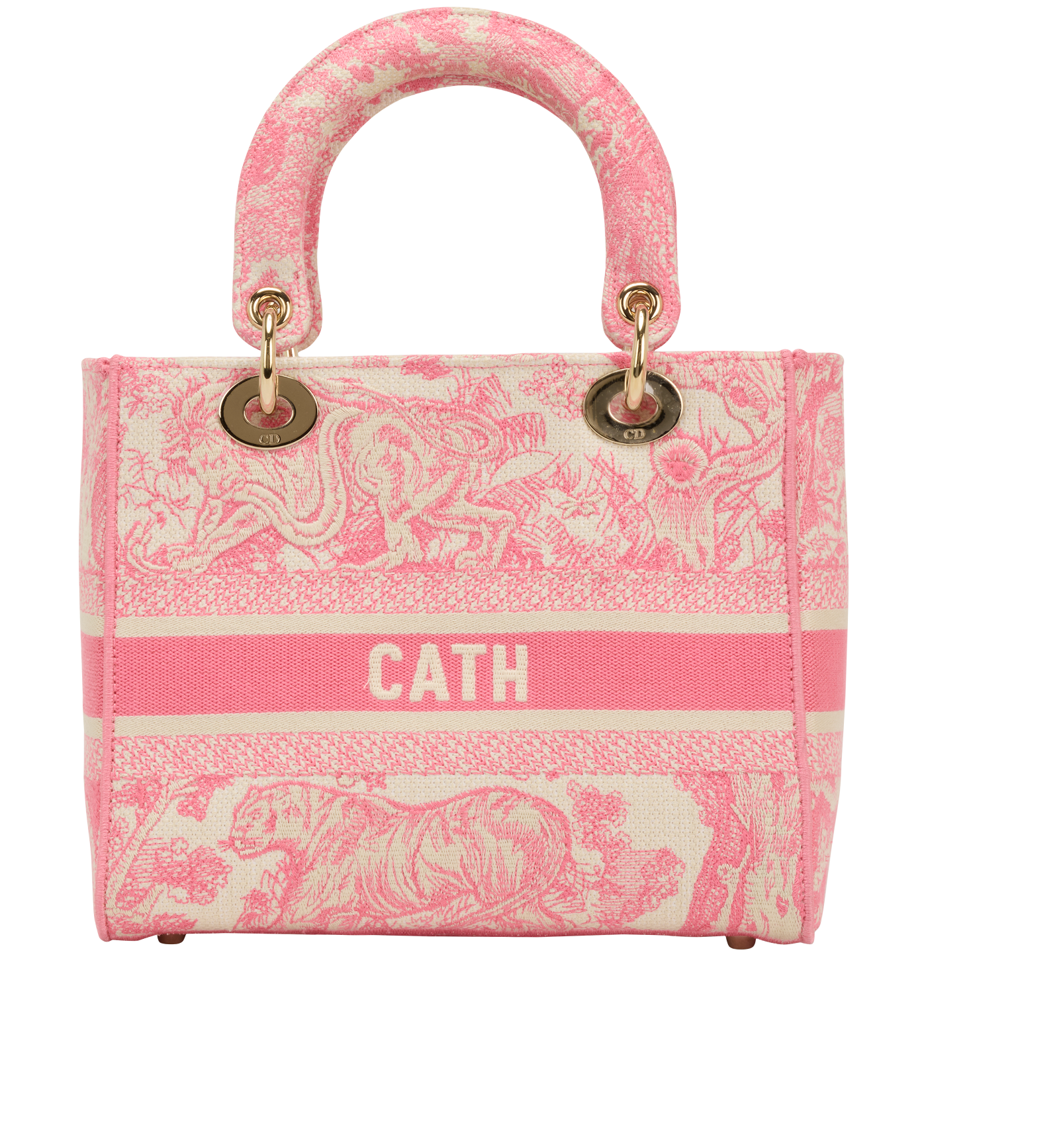 Medium Toile de Jouy Lady D-Lite, &pound;1,800, Handbags, Pink, Canvas, Back view